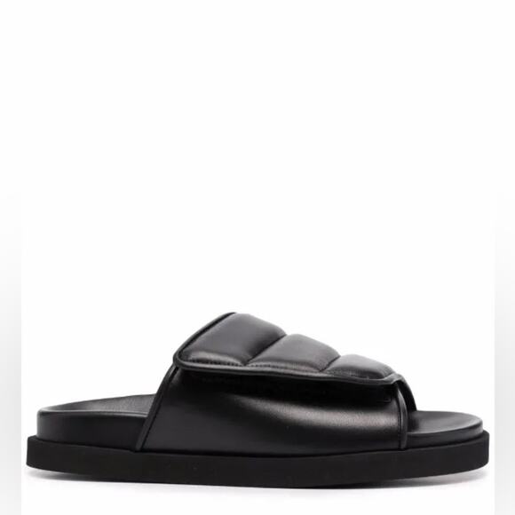 GIA BORGHINI padded-strap open-toe slides Black 38 - Picture 3 of 11